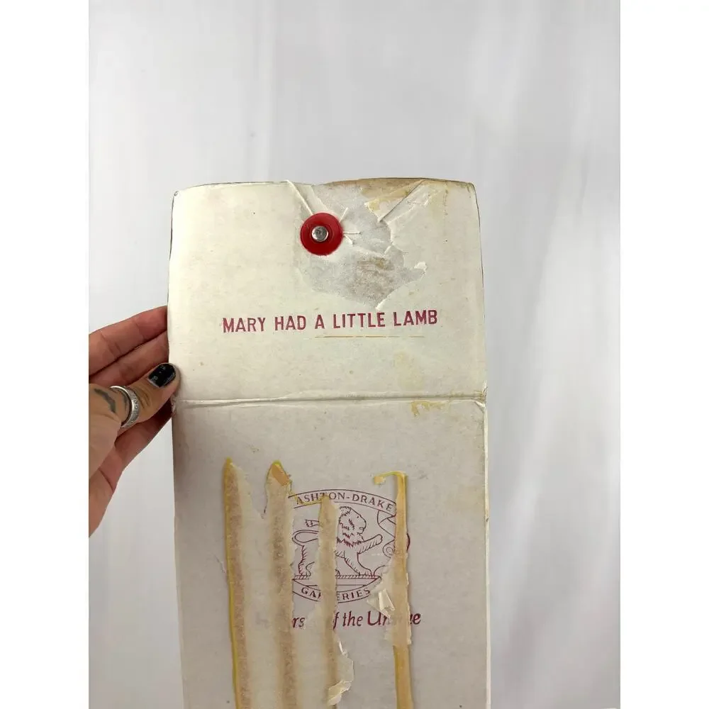 VTG Ashton Drake From Mother Goose Mary Had A Little Lamb Porcelain Doll Limited